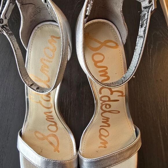 Sam Edelman Eleanor silver open toe sandal size 8 - Picture 2 of 12